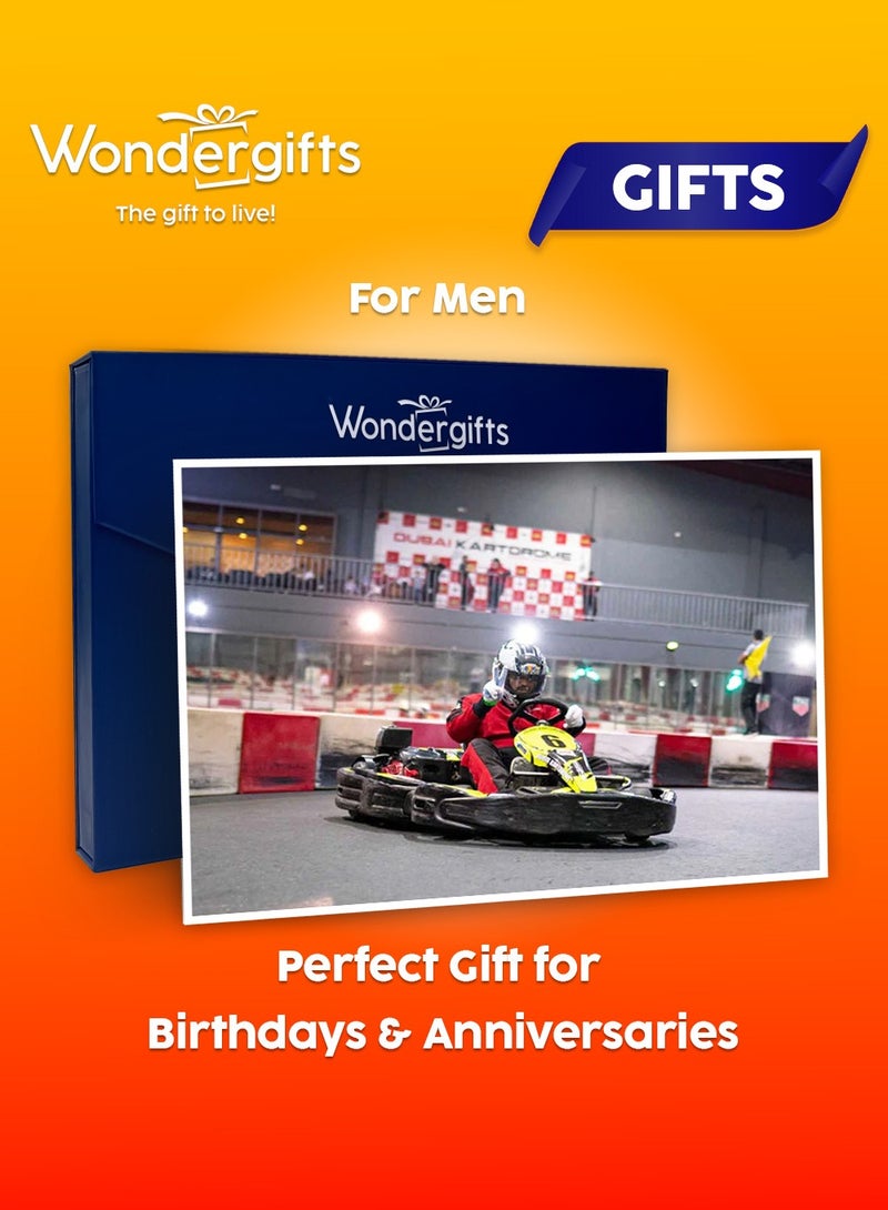 Wondergifts Outdoor Go Karting at Dubai Autodrome | Adrenaline Gift For Him | Birthday Gift For Men - Image 1